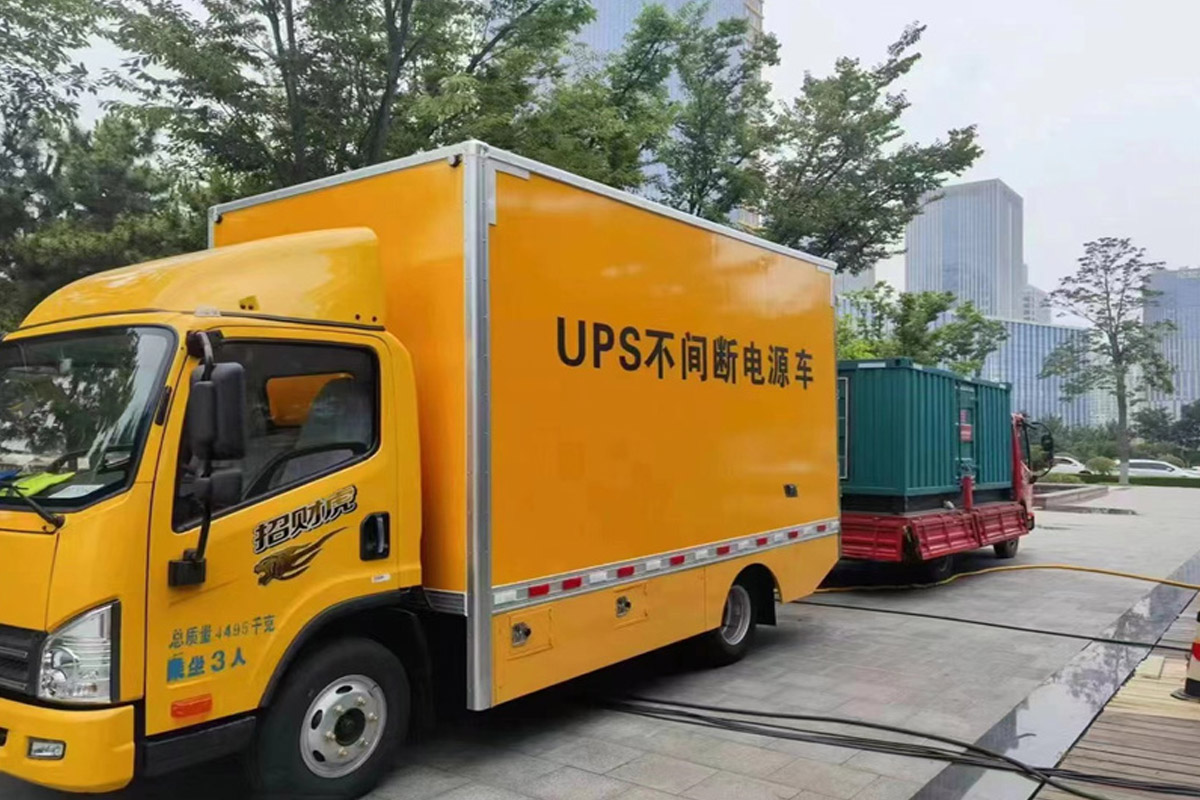 怀远发电机租赁施工现场