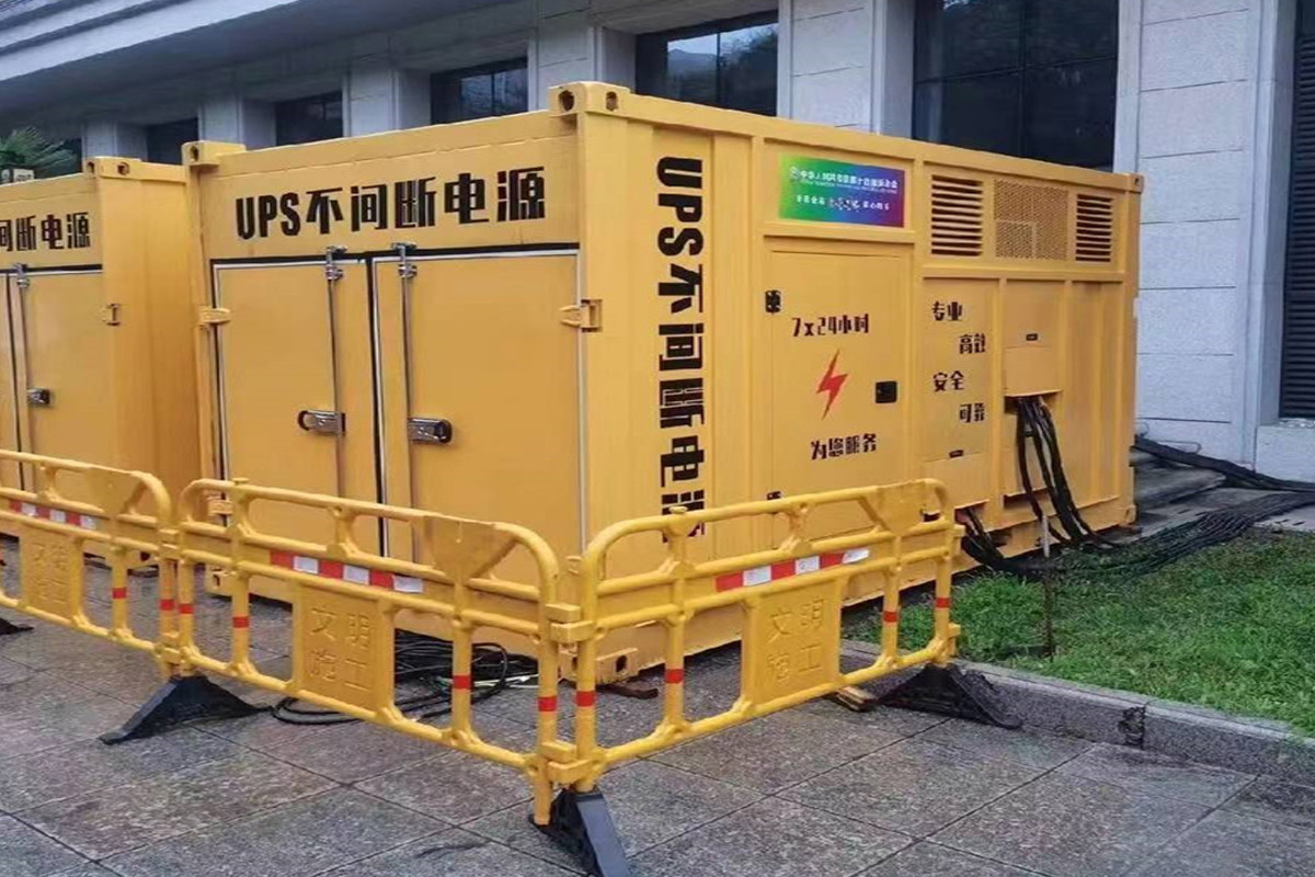 怀远发电机租赁施工现场