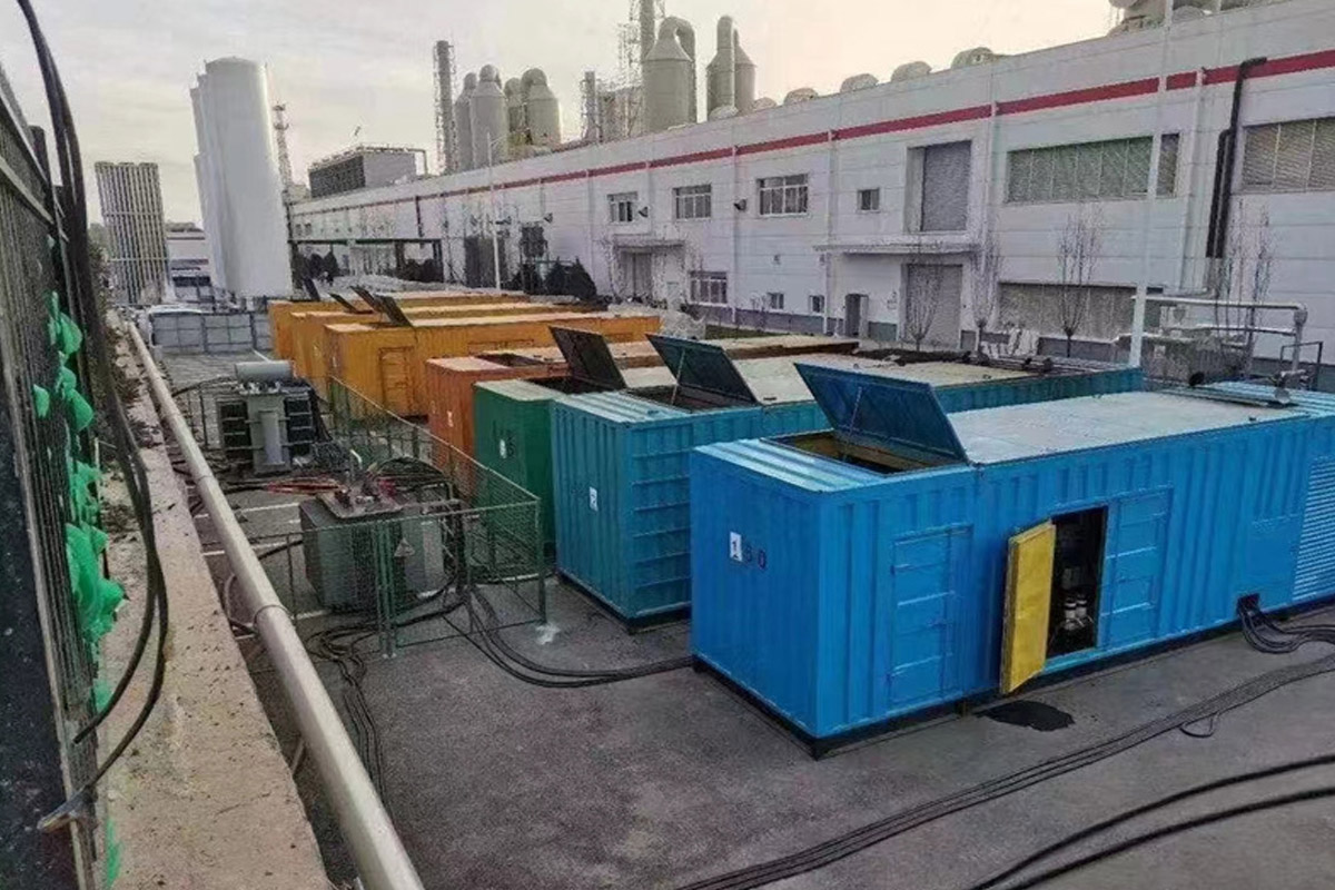 怀远发电机租赁施工现场