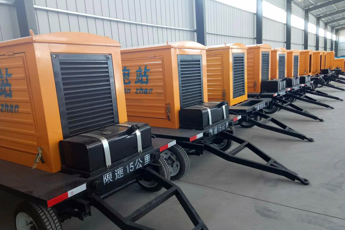 怀远发电机租赁施工现场